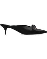 Balenciaga - Satin Heeled Mules - Lyst