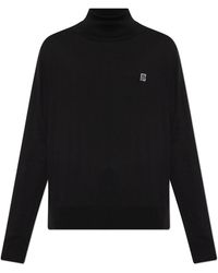 Balmain - Turtleneck With Logo - Lyst