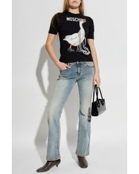 Moschino - Turtleneck With A Decorative Pattern - Lyst