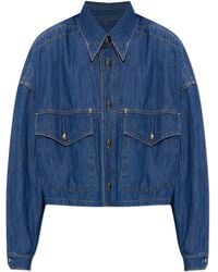 Versace - Loose-Fit Denim Jacket - Lyst