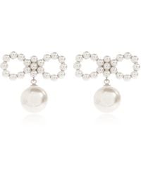Self-Portrait - Earrings With Glass Pearls - Lyst