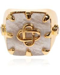CASABLANCA - Signet Ring With Logo - Lyst