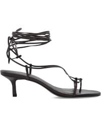 Black Suede Studio - Leather Heeled Sandals 'Alix' - Lyst