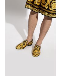 Versace - Barocco-Printed Loafers - Lyst