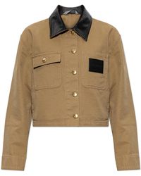 Balenciaga - Denim Jacket With Logo - Lyst