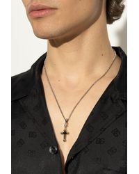 Dolce & Gabbana - Necklace With A Pendant Featuring A Religious Motif - Lyst