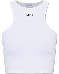 Off-White c/o Virgil Abloh - Short Top With Embroidered Logo - Lyst