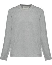 Officine Generale - T-Shirt Finished With Wool - Lyst