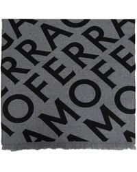 Ferragamo - Wool Scarf With Monogram - Lyst