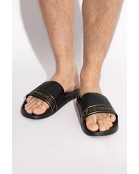 EA7 - Rubber Flip-Flops With Logo - Lyst