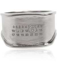 MM6 by Maison Margiela - Signet Ring With Engraved Logo - Lyst