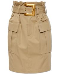 Balmain - Cargo Skirt With Belt - Lyst