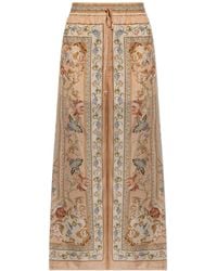 Zimmermann - Loose-Fit Silk Trousers - Lyst
