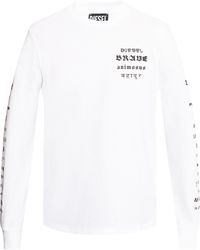 DIESEL Long Sleeve T-shirt - White