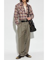 Versace - Checked Pattern Shirt - Lyst