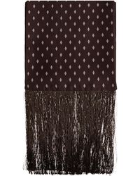Ferragamo - Silk Scarf With Fringes - Lyst