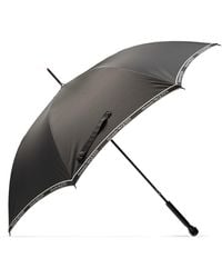 Alexander McQueen Logo-embroidered Umbrella - Black