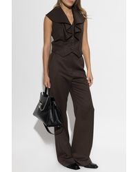 McQueen - Wool Vest With Decorative Collar - Lyst