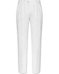 Dolce & Gabbana - Wool Trousers With A Crease - Lyst