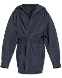 Balenciaga - Cotton Dress With Draping - Lyst