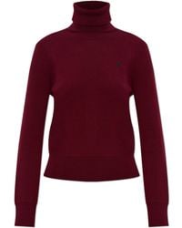 Ami Paris - Wool Turtleneck With Embroidered Logo - Lyst