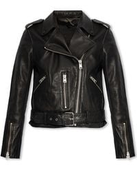 AllSaints - Leather Balfern Biker Jacket - Lyst