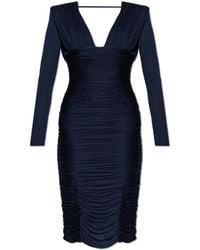 Versace - Dress With Decorative Draping - Lyst