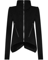 Rick Owens - Asymmetric Jacket With Wide Collar - Lyst