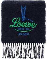 Loewe - Scarf With Embroidered Logo - Lyst