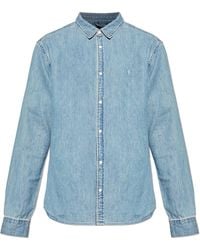 AllSaints - "Gleason" Denim Shirt - Lyst