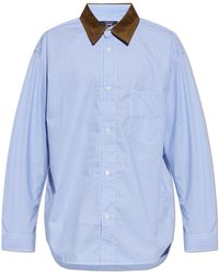Comme des Garçons - Shirt With A Corduroy Collar - Lyst