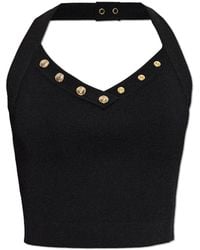 Balmain - Short Sleeveless Top - Lyst