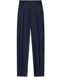 Versace - Wool Trousers With Crease - Lyst