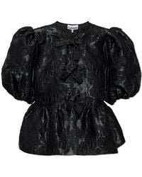 Ganni - Floral Motif Top - Lyst