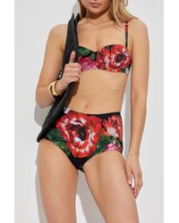 Dolce & Gabbana - Two-Piece Swimsuit With Floral Motif - Lyst