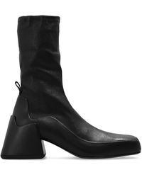 Jil Sander - Leather Heeled Ankle Boots - Lyst