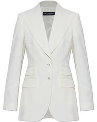 Dolce & Gabbana - Wool Blazer With Single Vent - Lyst