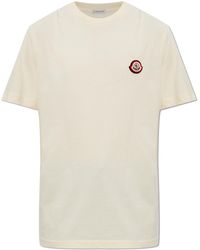 Moncler - T-Shirt With Logo Patch - Lyst