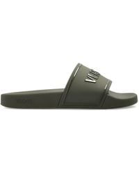 Versace - Rubber Flip-Flops With A Raised Logo - Lyst