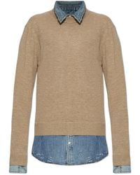 Acne Studios - Sweater Made Of Combined Materials - Lyst