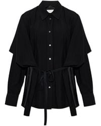 Maison Margiela - Oversized Shirt With Tie Detail - Lyst