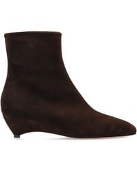 Jil Sander - Suede Wedge Ankle Boots - Lyst