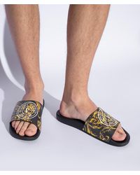 Versace - Slides With Logo, - Lyst