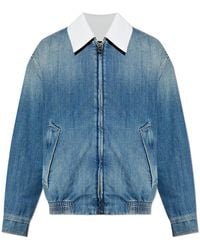 Loewe - Denim Jacket With Collar - Lyst