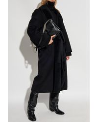 Fendi - Wool Coat With Fur Collar - Lyst