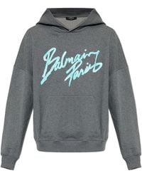 Balmain - Sweatshirt With Printed Logo - Lyst
