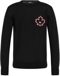 DSquared² - Wool Sweater With Logo - Lyst