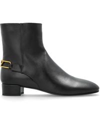Emporio Armani - Leather Ankle Boots With Heels - Lyst