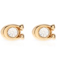 COACH - Brass Earrings - Lyst