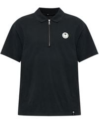 Palm Angels - Cotton Polo Shirt With Sewn-On Logo - Lyst